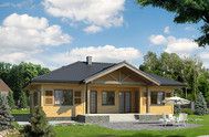 Projekt Domu drewnianego Borówka 2 dr-s o konstrukcji szkieletowej z izolacją poliuretanową