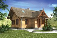 Projekt Domu drewnianego Na Przyszłość o konstrukcji szkieletowej z izolacją poliuretanową