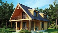 Projekt Domu drewnianego Z30 o konstrukcji szkieletowej z izolacją poliuretanową